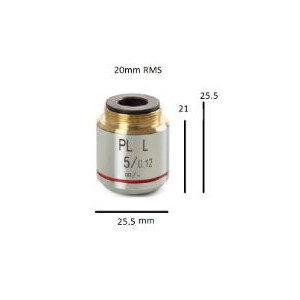 Euromex obiectiv Objektiv BS.8105, Plan PL 5x/0.12, w.d. 26.1 mm, infinity (bScope)