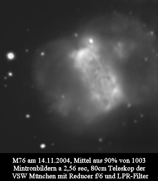 5. M 76 - fluturele planetar de pe firmament